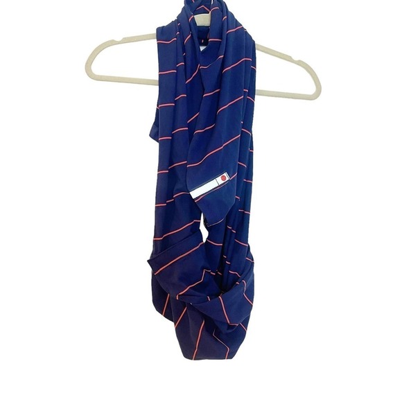 Lululemon Athletica Striped Vinyasa Scarf Blue/Red Women's One Size - Picture 8 of 11